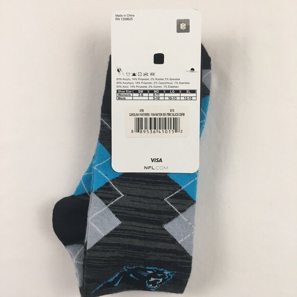 4 pair Men's Panthers Socks - Picture 4 of 5